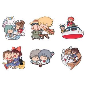 Usine en gros mignon dessin animé doux émail broches broche en métal <span class=keywords><strong>Ghibli</strong></span> Anime Collection pour noël fête nationale Halloween coulée - Product Image 4