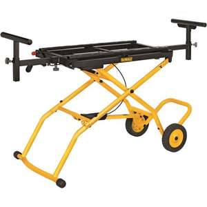 Soporte Universal Dewalt, Plataforma de Acero Extensible y Ajustable de 2.4M, Carro de Herramientas Amarillo con Cuatro Ruedas - Product Image 1