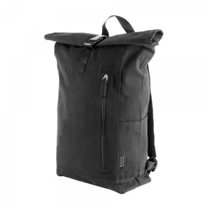 Mochila ROLL-TOP con soporte para PC reciclado, merchandising sostenible - Product Image 4