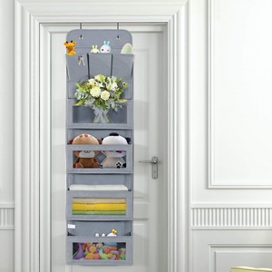 Organizzatore <span class=keywords><strong>da</strong></span> Appendere Sopra la Porta con 7 Tasche Pieghevoli e Ganci in Metallo per Armadio e Nursery - Product Image 2