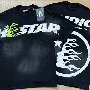 2025 New JKM Top Hell Quality Hell and <strong>Star</strong> T <strong>Shirts</strong> Heavyweight Unisex High Quality Cotton Vintage Printed Short Sleeve for Men - Product Image 4