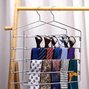 Percha de ropa multicapa 5 en 1, percha de Metal para ahorrar espacio, percha para pantalones, organizadores de armario, almacenamiento para corbatas, bufanda, Hijab - Product Image 5
