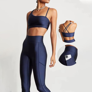 Completo Sportivo da Yoga ad Alta Elasticità per <span class=keywords><strong>Donna</strong></span> 2025, Set Traspirante da Due Pezzi per Palestra e Outdoor, Tuta con Leggings per Allenamento - Product Image 1