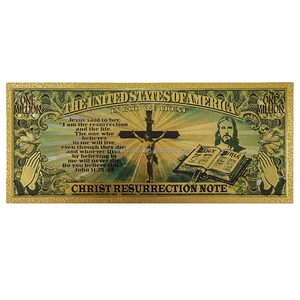 NOUVELLE Croix de Jésus-Christ Imperméable, Carte Religieuse, Collection de Billets de Banque Dorés Jésus - Product Image 3