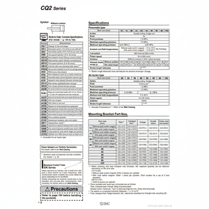 Pièces pneumatiques de cylindre CQ2B40-20DCZ compact de SMC Pneumatics - Product Image 1
