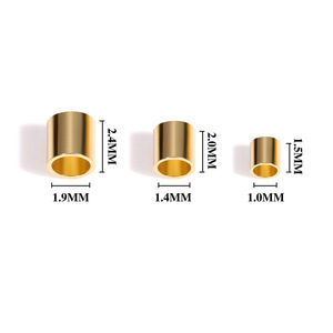 <span class=keywords><strong>Perles</strong></span> d'extrémité plaquées or 18 carats, <span class=keywords><strong>perles</strong></span> d'espacement et de retenue en acier inoxydable pour la fabrication de bijoux (bracelets, colliers) – Charme chic - Product Image 3