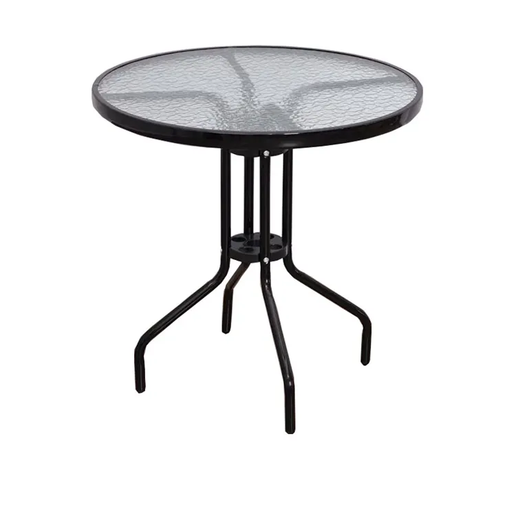 Spécial Vente Chaude En Verre Trempé De Style Moderne/fer Noir Table Basse