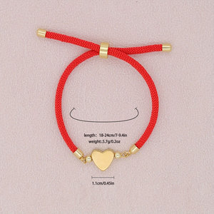 Wholesale Custom Adjustable Double Twist <b>Rope</b> <b>Bracelet</b> in Bulk With Stainless Steel Charms Flexible Clasp Cord Jewelry Gift - Product Image 5