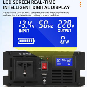 Inversor de Corriente de 12v/24v/48v CC a CA 110V/220V/230V, 50hz, 1500 Watts, Onda Sinusoidal Pura - Product Image 4