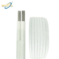 Câble électrique flexible en caoutchouc silicone tressé en fibre de verre à 2 conducteurs de qualité supérieure, résistant aux environnements extrêmes