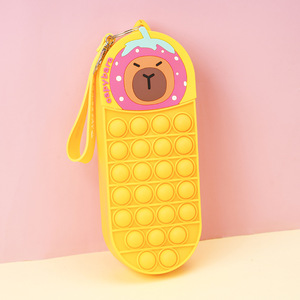 Bán buôn dễ thương capybara bút chì trường hợp túi động vật Silicone Pop nó túi cho trẻ em gái người lớn - Product Image 6