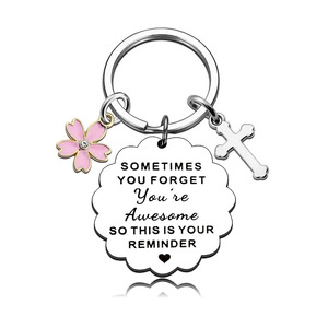 Uionen – porte-clés en acier inoxydable, pendentif en dentelle créatif et intéressant, comme cadeau d'anniversaire pour sœur ou amie - Product Image 4