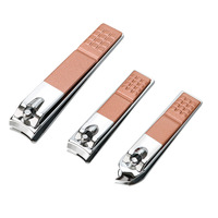 Coupe-ongles pour usage domestique, coffret de manucure, outils de coupe-ongles, ensemble de 3 pièces, bords biseautés tranchants, vente en gros, usage domestique