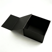 Emballage personnalisé de haute qualité avec logo imprimé, grand format, noir mat, pliable, magnétique, emballage en papier personnalisé avec logo, boîte de haute qualité