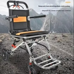 24-Inch Steel Adult Folding Wheelchair Hospital Multifunctional Lightweight Disabled Patients Rehabilitation Foldable 24 Inch - Product Image 1