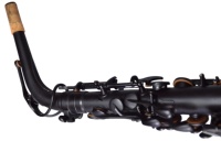 Saxofón Alto Moderno HUAYUN de Latón, Modelo Negro Mate con Botones de Perla, Tono Eb, Instrumento de Viento, Cabeza de Baquelita Ajustable, Fácil Instalación