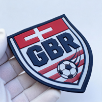 Badge TPU 3D gaufré haute densité sur mesure, prix usine, logo personnalisé pour maillot de club de football