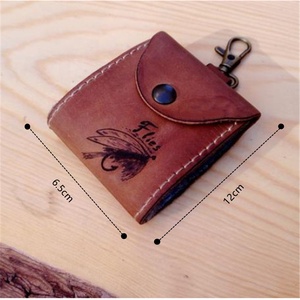 12x6.5cm in pelle PU e pelle di <span class=keywords><strong>mucca</strong></span> mosche da pesca a mosca scatola a portafoglio scatola da pesca regalo di pesca per la festa del papà di natale - Product Image 3
