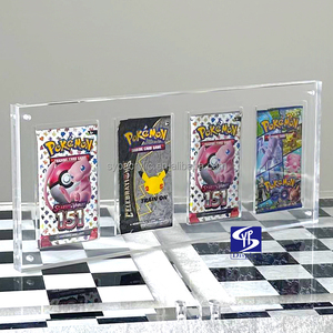SYP <span class=keywords><strong>Vente</strong></span> flash Support d'affichage en acrylique transparent à 4 emplacements pour cartes Pokémon <span class=keywords><strong>Yu</strong></span> <span class=keywords><strong>Gi</strong></span> <span class=keywords><strong>Oh</strong></span> MetaZOO pour boîte de cartes à collectionner TCG Booster Trading Magnet - Product Image 6