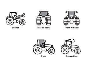 Klappe Hood ฝากระโปรงหน้าสำหรับเรโนลต์7700002848 7700002849 7700005276,สปริงแก๊สสำหรับรถแทรกเตอร์การเกษตรหน้าต่างห้องโดยสารเครื่องยนต์ - Product Image 3