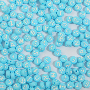4*7mm 100 pcs/sac Acrylique Lettre Perles Alphabet Loose Beads pour Bracelet Collier Making - Product Image 5