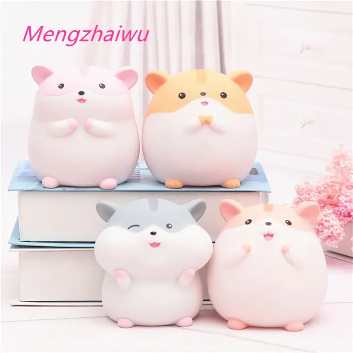 Pas de stock États-Unis meilleure vente promotion cadeaux mignon Hamster ornements décoration de la maison dessin animé petites tirelires pour les filles