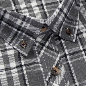 Camisas de Franela para Hombre al por Mayor, Personalizadas, de Alta Calidad, 100% Algodón, Manga Larga, Talla Grande, Diseño a Cuadros, para Otoño - Product Image 3