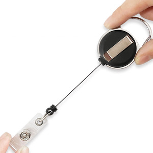 <span class=keywords><strong>Porte</strong></span>-<span class=keywords><strong>badge</strong></span> <span class=keywords><strong>et</strong></span> enrouleur rétractable robuste en plastique ABS <span class=keywords><strong>et</strong></span> métal pour le bureau <span class=keywords><strong>et</strong></span> l'école - Product Image 3