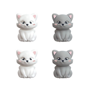 Cross-border Cat 3D <b>Silicone</b> <b>Beads</b> Loose <b>Beads</b> DIY Keychain Women's Beading Decoration Cartoon Three-dimensional Animal <b>Beads</b> - Product Image 5