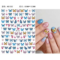 Autocollants 3D professionnels colorés pour ongles, design tendance, autocollants DIY avec 8 couleurs, décoration florale pour la pointe des ongles