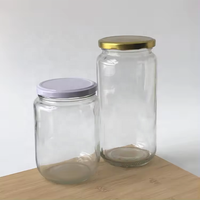 Weithalsglas 250 ml 8 oz für Salsa, Lebensmittelaufbewahrung, Chiliöl, Knusperkerne, Marmelade, Honig, Gewürze mit Gold-, Schwarz- oder Silberfarbenem Schraubverschluss