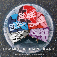 Gorro de Jacquard al mejor precio con puños plegables Gorro de punto con calavera de invierno Logotipo personalizado de MOQ bajo Alta calidad para uso en la playa