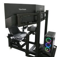 Simulador de Carreras con Soporte OEM 4040 4080, Pantalla Única, 3 Pedales, Simulador de Auto para PC, Producto de Deportes y Entretenimiento