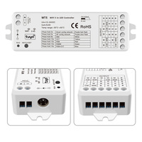 Contrôleur intelligent de bande LED WiFi RGB RGBW, dimmable, DC 12V 24V, télécommande par application