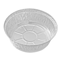 Barquette ronde en aluminium de 8 pouces, jetable, en aluminium, pour l'emballage alimentaire, boîte alimentaire en aluminium
