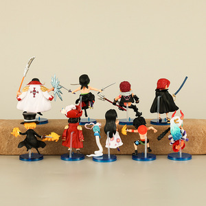 10 pièces/ensemble une pièce Anime contreplaqué modèles de Luffy Zoro <span class=keywords><strong>Chopper</strong></span> <span class=keywords><strong>figurine</strong></span> modèle jouet décoration ensemble jouet en gros - Product Image 6