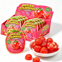 BESTAR Vente en gros de bonbons gélifiés à la fraise pelée Halal, fabrication OEM personnalisée, étiquette privée, bonbons gélifiés aux fruits, bonbons sucrés, approvisionnement en vrac, confiserie