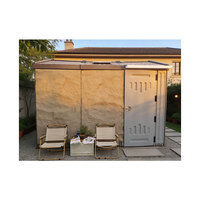 Maisonnette moderne portable préfabriquée modulaire mobile étanche en HDPE à énergie solaire écologique Shed WooWild pour utilisation en parc ou cour