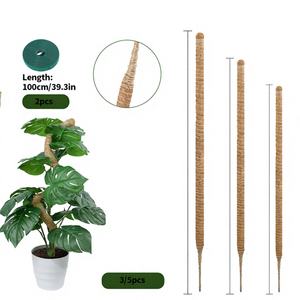 Kit de Postes de Musgo de Coco Biodegradables Altos - Soporte Ecológico Flexible para Plantas Tropicales de Interior/Exterior - Product Image 1