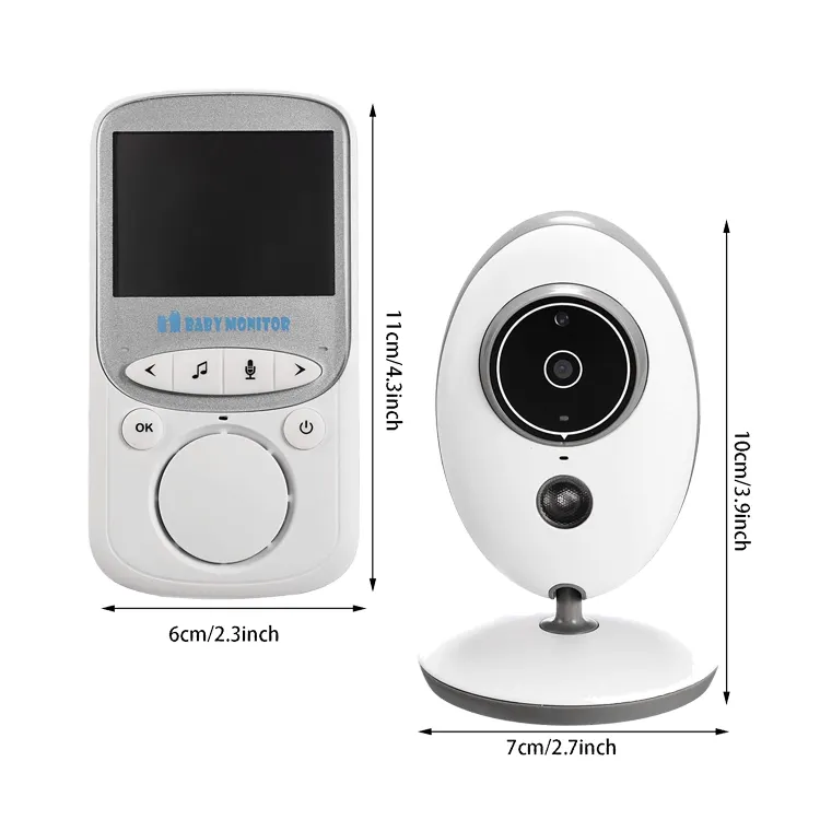 2024 meilleure qualité sans fil bidirectionnel parler vidéo bébé moniteur Vision nocturne mouvement moniteur bébé moniteur caméra