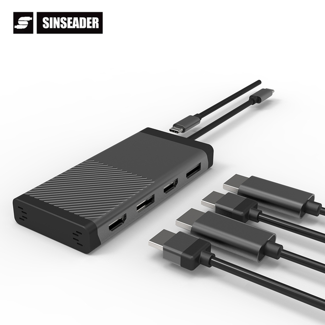 High Quality USB Type C to PD 100W Dual HDMI DisplayPort Adapter 5 in 1 Type-C Hub For Laptop
