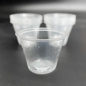 Disposable Small Plastic Containers Graduated Plastic Measuring Cup For Resin Epoxy Paints Liquid Medicine