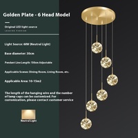 Luminaire suspendu sphérique en verre minimaliste moderne, lumière nordique, luxe, salon, luminaire suspendu unique