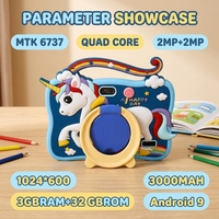 YPORANGE Tablet Anak Sekolah 7-Inci Model Terbaru, Layar IPS 1024*600, Quad Core MTK6737, Memori 3G+32GB, Android 9, Edukasi