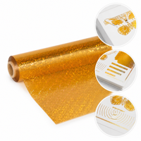 Feuilles de feuille d'or laser génériques 64cm*120m (matériau PET) pour impression sur papier et marquage à chaud - Durables, écologiques et lavables
