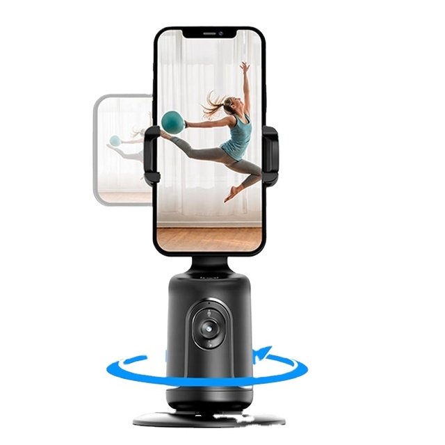 Portable 360 Degree Smart Follow Automatic Face Body Tracking Mobile Phone Mount Holders for Live Vlog