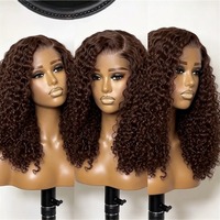 Perruque synthétique Euro-Américaine à capuchon intégral pour femmes - Noire, petite, bouclée, courte, style afro