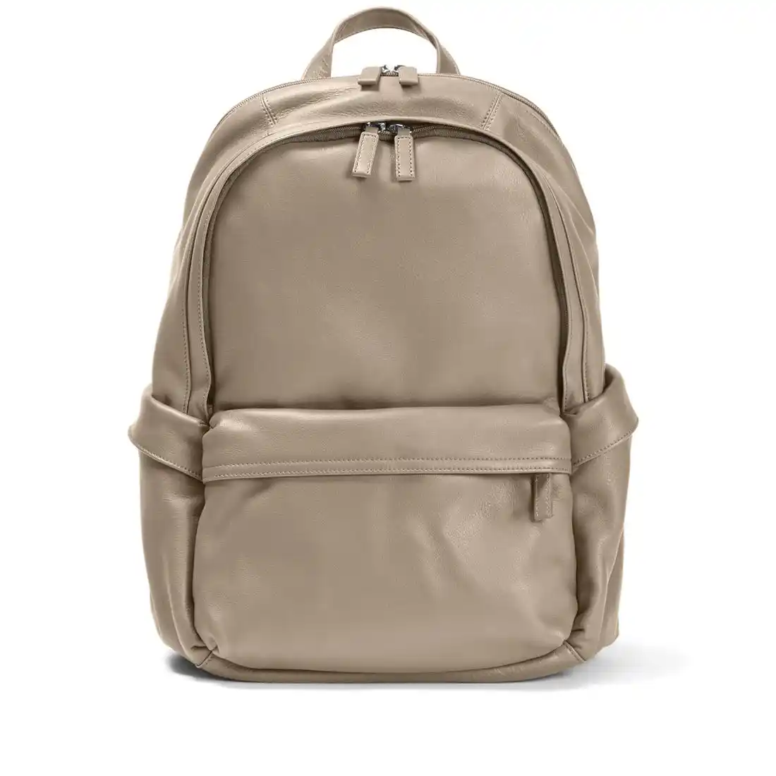Custom Classic National Beige Leather Laptop School College Bookbag For Student Rucksack Multi function Backpack Bag Men