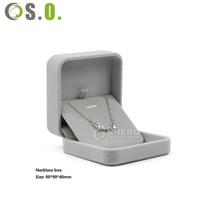 Elegant Light Gray Velvet Jewelry Gift Box Set for <b>Rings</b> Necklaces Bracelets Soft Plush Packaging Case With Custom Options - Product Image 3