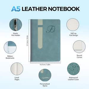 Carnet de notes personnalisé avec stylo à motif tulipe, coffret cadeau A5 ligné, cadeau d'entreprise, cadeau universitaire - Product Image 5